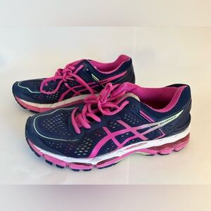 Asics Gel Kayano 22 Indigo Blue/Pink Glow-Pistachio Women's Size 7.5